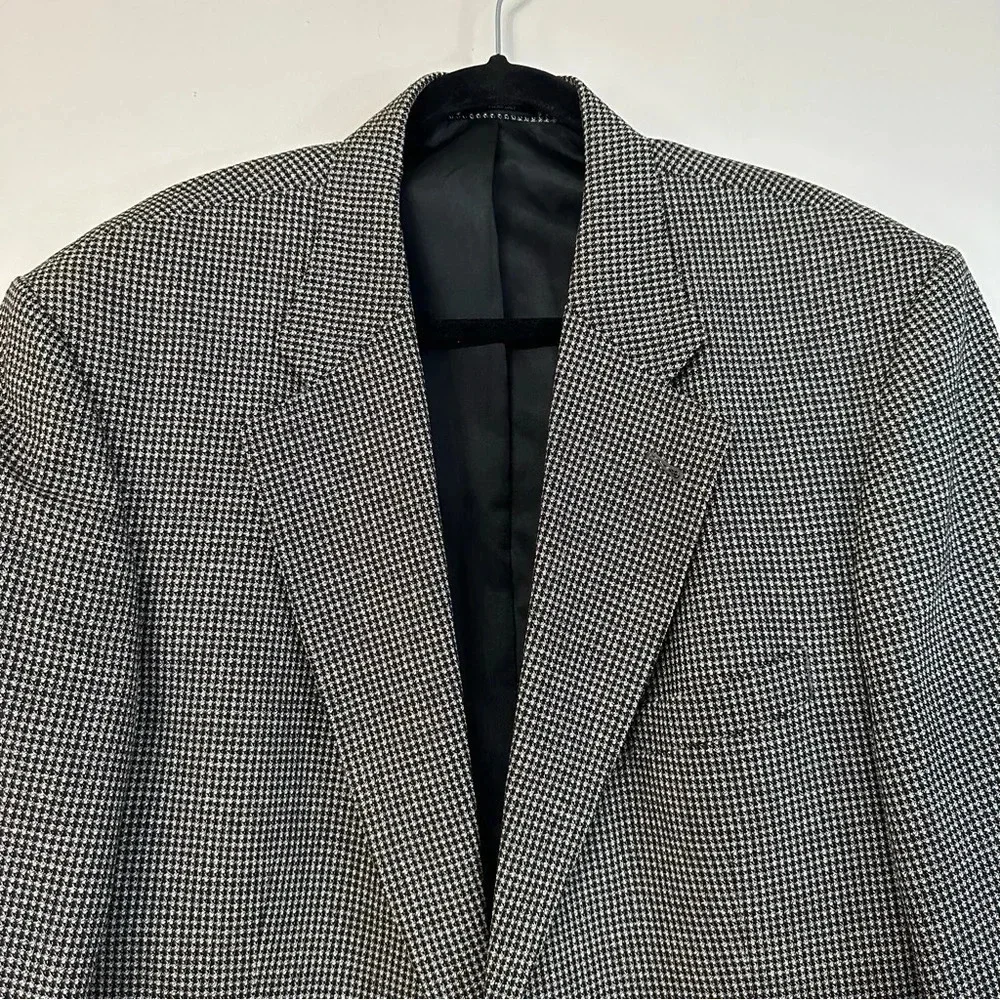 Fenzia S&K Men's Grey Silk/Wool Blend Sports Blazer Jacket Size 44L GUC
